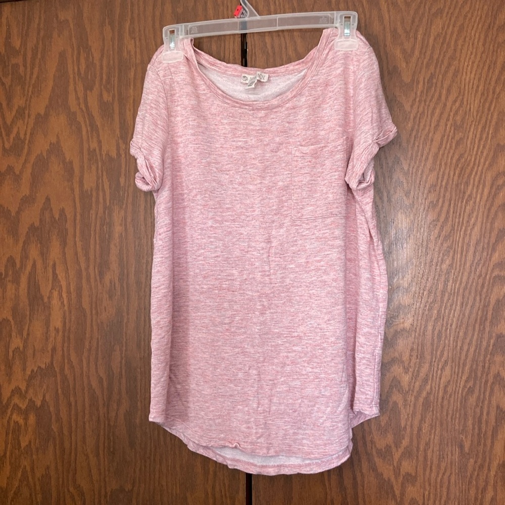 Pink Rose T-Shirt with front pocket